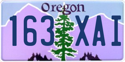 OR license plate 163XAI
