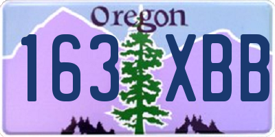 OR license plate 163XBB