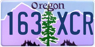 OR license plate 163XCR