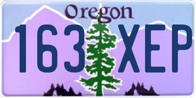 OR license plate 163XEP