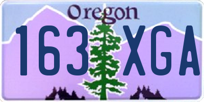 OR license plate 163XGA