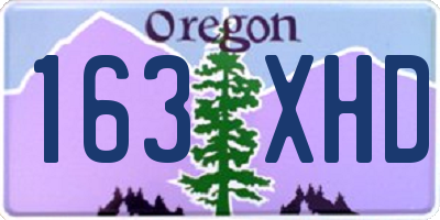 OR license plate 163XHD