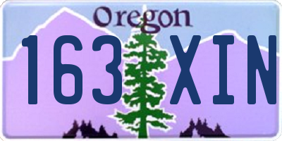 OR license plate 163XIN
