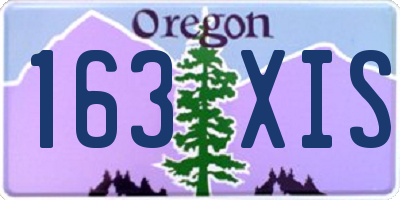 OR license plate 163XIS