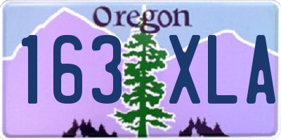 OR license plate 163XLA
