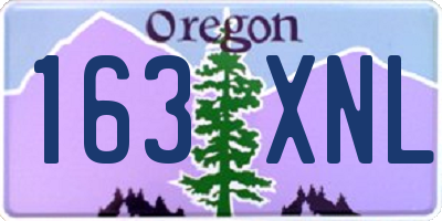 OR license plate 163XNL