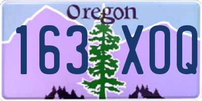 OR license plate 163XOQ