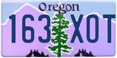 OR license plate 163XOT