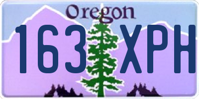 OR license plate 163XPH