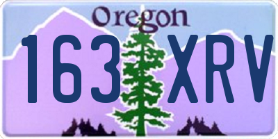 OR license plate 163XRV