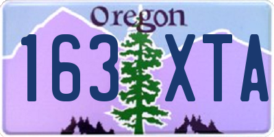 OR license plate 163XTA