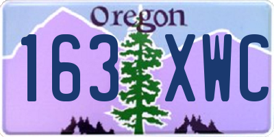 OR license plate 163XWC