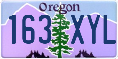 OR license plate 163XYL