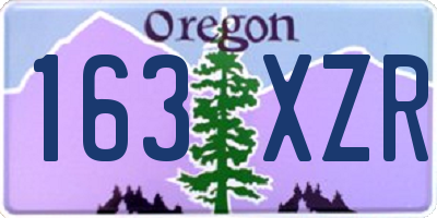 OR license plate 163XZR