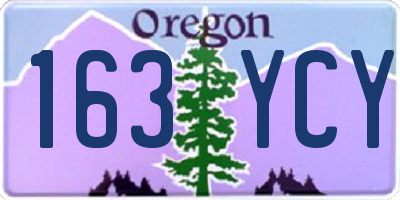 OR license plate 163YCY