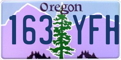 OR license plate 163YFH