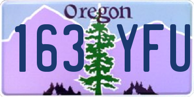 OR license plate 163YFU