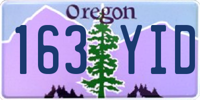 OR license plate 163YID