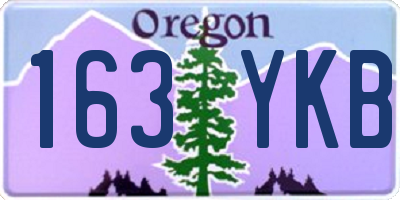 OR license plate 163YKB