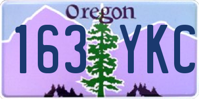 OR license plate 163YKC