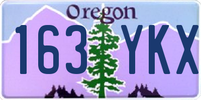 OR license plate 163YKX
