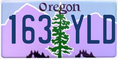OR license plate 163YLD