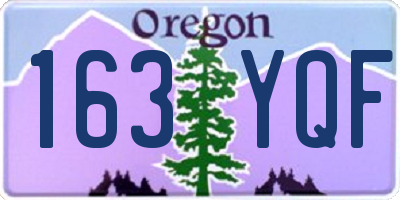 OR license plate 163YQF