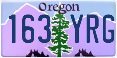 OR license plate 163YRG
