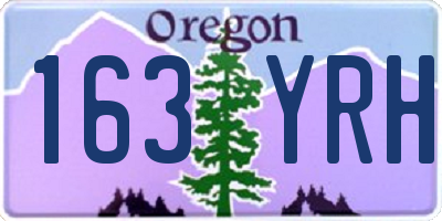 OR license plate 163YRH
