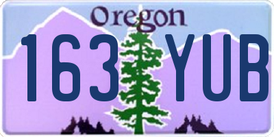OR license plate 163YUB