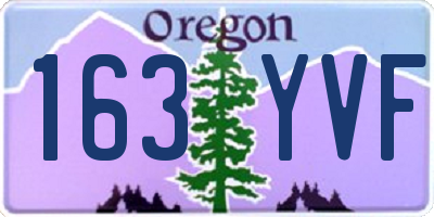 OR license plate 163YVF