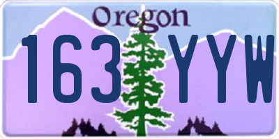 OR license plate 163YYW