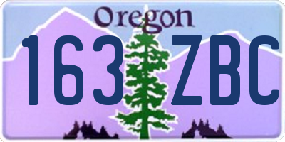 OR license plate 163ZBC