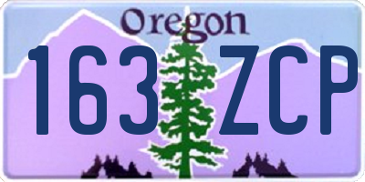 OR license plate 163ZCP