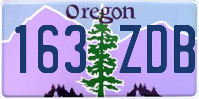 OR license plate 163ZDB