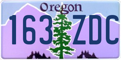 OR license plate 163ZDC