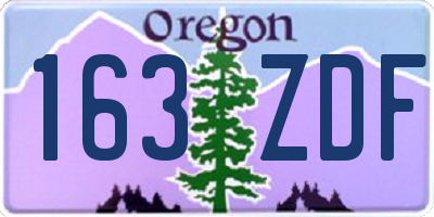 OR license plate 163ZDF