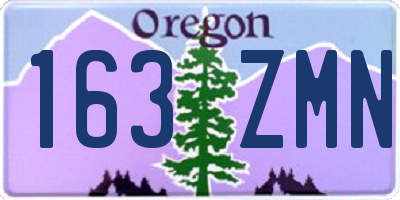 OR license plate 163ZMN