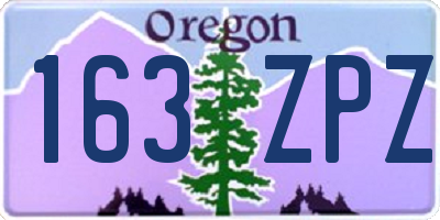 OR license plate 163ZPZ
