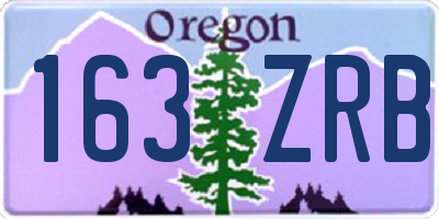 OR license plate 163ZRB