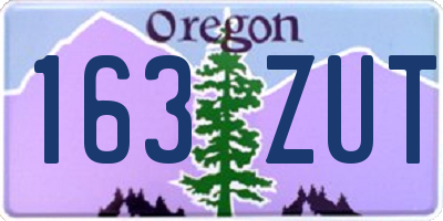 OR license plate 163ZUT