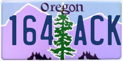 OR license plate 164ACK
