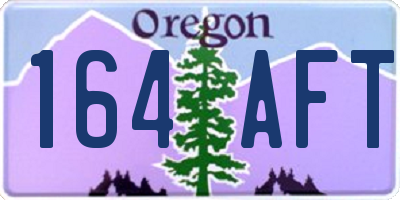 OR license plate 164AFT
