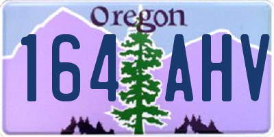OR license plate 164AHV