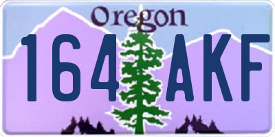 OR license plate 164AKF
