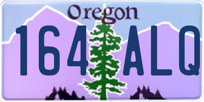 OR license plate 164ALQ