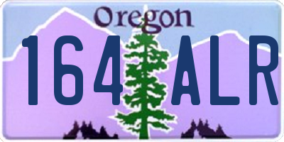 OR license plate 164ALR