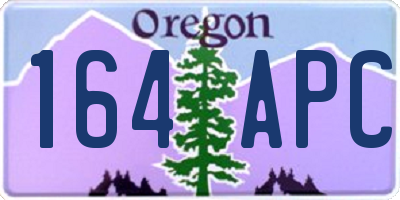 OR license plate 164APC
