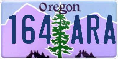 OR license plate 164ARA