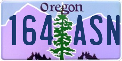 OR license plate 164ASN